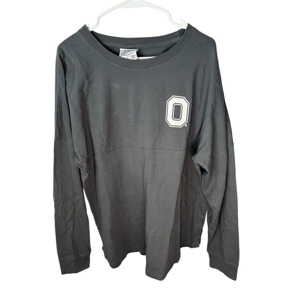 Ohio State Buckeyes Men's L Red Oversized Long Sleeve Graphic T-Shirt